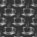 Pattern with big ceramic cup Royalty Free Stock Photo