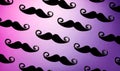 Pattern of black paper mustache