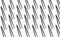 Pattern of black plastic toongs on white background. Royalty Free Stock Photo