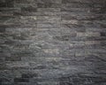 Pattern of black slate wall texture for background Royalty Free Stock Photo