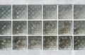 The pattern of block glass on the wall Royalty Free Stock Photo