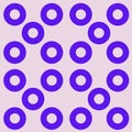 Pattern with blue circles on a purple background Royalty Free Stock Photo