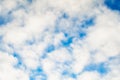 Pattern blue day sky with white clouds Royalty Free Stock Photo