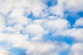 Pattern blue day sky with white clouds Royalty Free Stock Photo