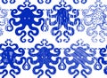 Pattern with blue octopus