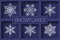 Set of christmas snowflakes