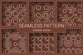 Set of seamless rounder patterns