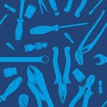 The pattern of the blue tools