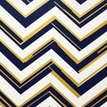 Pattern with a bold zigzag design featuring alternating navy blue and gold lines Royalty Free Stock Photo