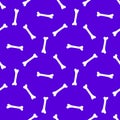 pattern with bones on a purple background. Royalty Free Stock Photo