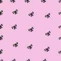Pattern with bows. Pink background. Gentle image