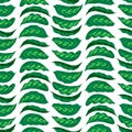 Pattern with bright green husta leaves Royalty Free Stock Photo