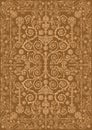 Pattern with brown curled background