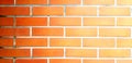 Pattern of brown, orange or yellow brick wall for background Royalty Free Stock Photo