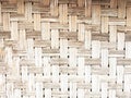 pattern of brown woven reed mat texture background, basketry crafted by Thai people Royalty Free Stock Photo