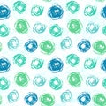 Pattern with brushed circles in spring colors