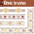 Ethnic brushes. Suns color