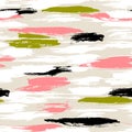 Pattern with brushstrokes and stripes