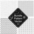 Pattern bundle line art black and white vector