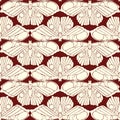 Seamless vector pattern with linear butterflies Royalty Free Stock Photo