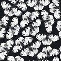 Seamless vector pattern with linear butterflies Royalty Free Stock Photo