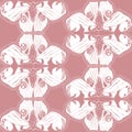 Seamless vector pattern with linear butterflies Royalty Free Stock Photo