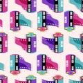 Pattern of camera film roll. vector illustration Royalty Free Stock Photo