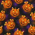 Pattern with candy corn, pumpkins like kids