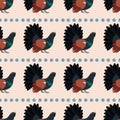 Pattern with capercaillie bird