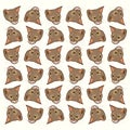 Pattern cat vector isolated heads illustration. Texture portrait of cat`s heads Royalty Free Stock Photo