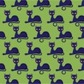 pattern of cats feline of halloween