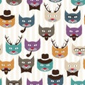 Pattern with cats Royalty Free Stock Photo