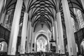 Pattern on the ceiling of Lutheran St. Thomas Church Thomaskirche Interior in Leipzig, Germany. November 2019 Royalty Free Stock Photo