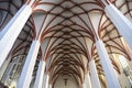 Pattern on the ceiling of Lutheran St. Thomas Church Thomaskirche Interior in Leipzig, Germany. November 2019 Royalty Free Stock Photo