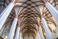 Pattern on the ceiling of Lutheran St. Thomas Church Thomaskirche Interior in Leipzig, Germany. November 2019 Royalty Free Stock Photo