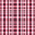 Pattern for a checkered plaid. Seamless geometric print, abstraction from the intersection of pink, white and burgundy stripes.