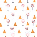 Pattern for children traffic signs. Vector Royalty Free Stock Photo