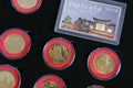 Pattern with Chinese heritage commemorative coins