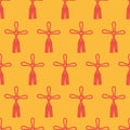 Pattern with Chinese knots. Illustration for postcard, poster, banner, flyer.