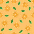 Pattern with citrus cutaway fruit oranges Royalty Free Stock Photo