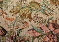 Pattern of classical ornate floral tapestry