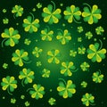 Pattern of clovers isolated icon
