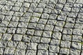 Pattern of cobble stones at the paveway