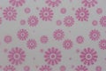 Pattern color pink flora on paper