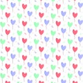 Pattern color simple balloons. Happy Valentine's Day. White background
