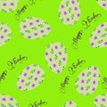 Pattern on a colored background decorative Easter eggs Royalty Free Stock Photo