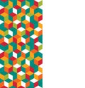Pattern of colored cubes. Multicolored cubic background. Cube pattern. Royalty Free Stock Photo