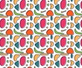 Pattern with colored geometric shapes drawn by hand in a minimalistic style.Editable stroke. Scandinavian style elements Royalty Free Stock Photo