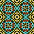 Pattern of colorful abstract mandala shapes 7