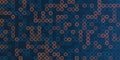 Pattern of colorful abstract random brown, red and blue colored bubbles on a dark background